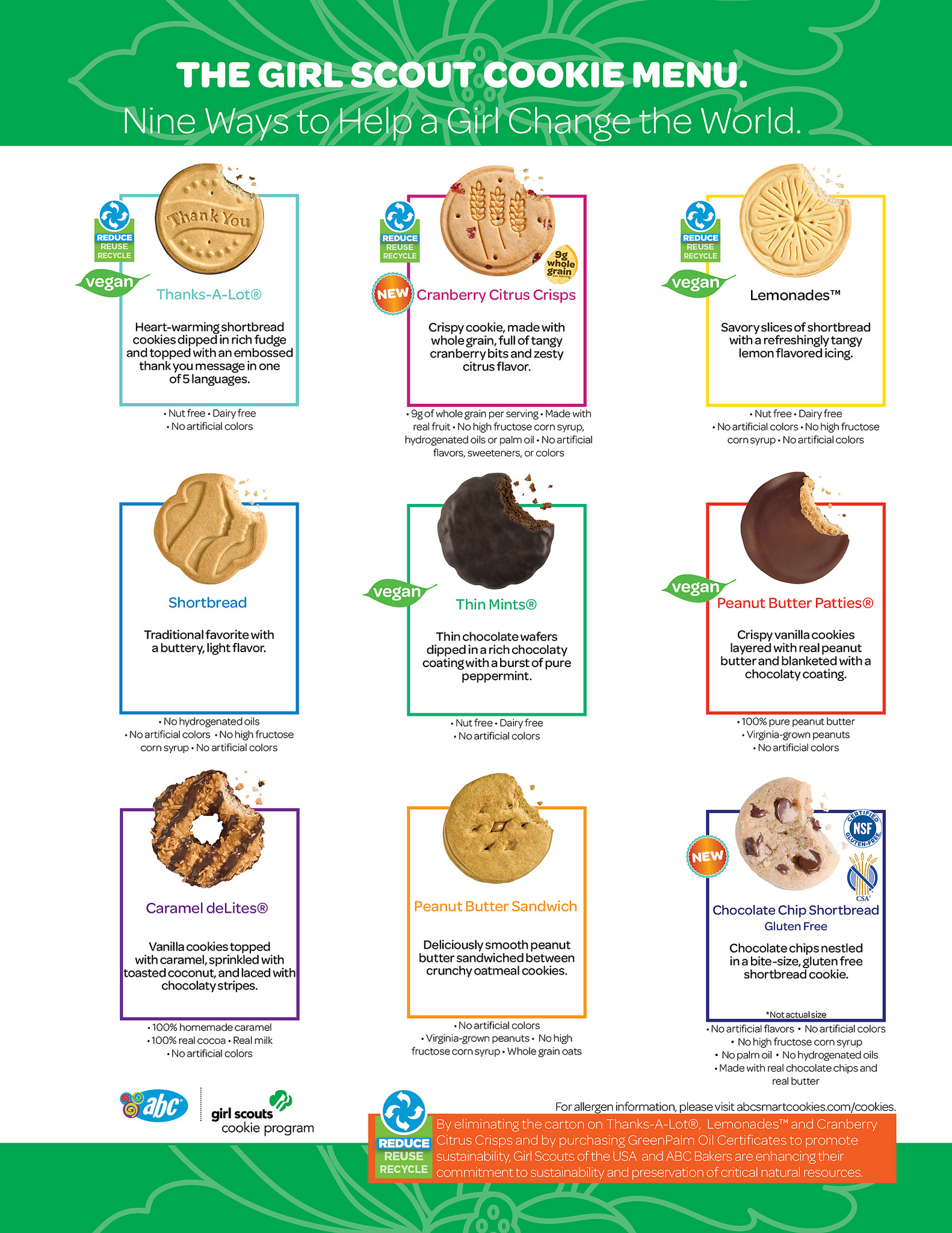 the Girl Scout Cookies Menu  Cookies & Tumbling